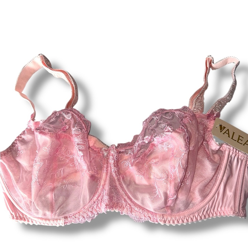 NWT VALEA BRA 40DD / 90E Luxury Bra Lace Collection Pink Magnolia EUROPEAN